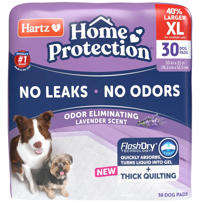 Hartz Home Protection Tapis Absorbants Chien Lavande Sans Fuite XL – Lot de 30