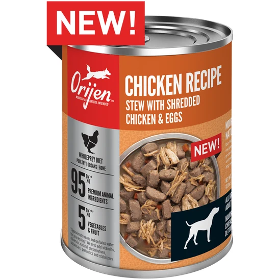 Orijen Chicken Stew Recipe with Shredded Chicken & Eggs - Canned Dog Food (363g)