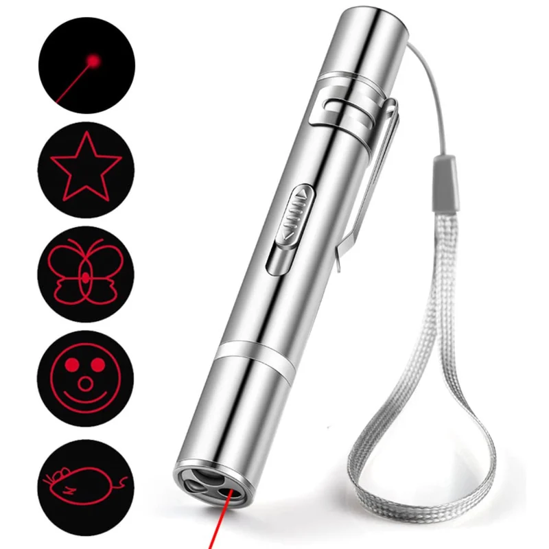 WNZQK Pointeur Laser pour Chat – Jouet Interactif Rechargeable USB, 7 Modes, LED Rouge