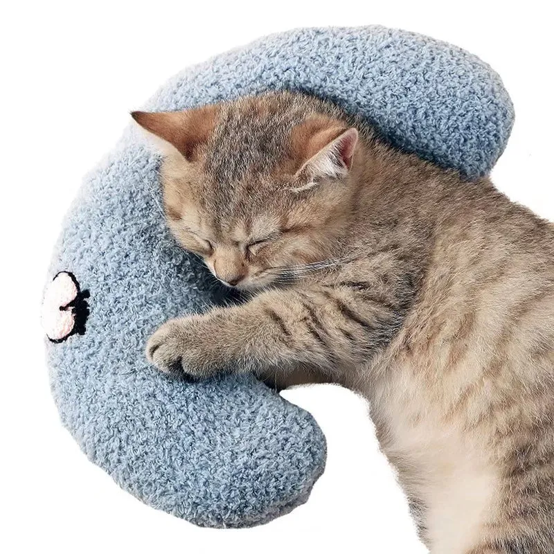 Les Arbres Fair Petit Coussin pour Chats – Demi-anneau ultra-doux, calmant et lavable en machine