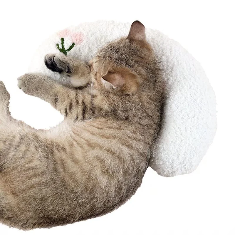 Les Arbres Fair Petit Oreiller pour Chats — Demi‑Beignet Ultra Doux et Apaisant