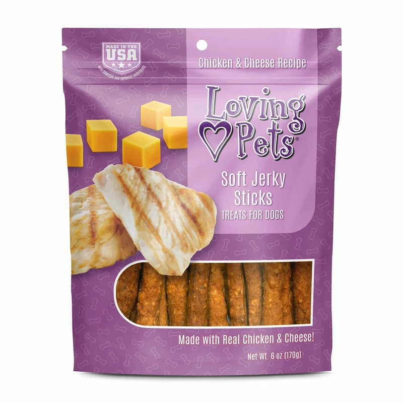Loving Pets Friandises Soft Jerky pour Chiens – Viande USA, Douces et Masticables, Sans Blé ni Maïs – Entraînement et Récompense