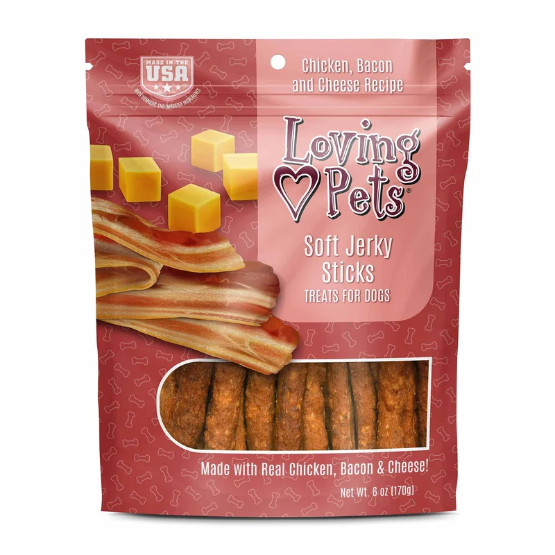 Loving Pets Friandises Douces pour Chiens – Poulet, Bacon et Fromage – Sans Blé ni Maïs – Fabriqué aux États‑Unis