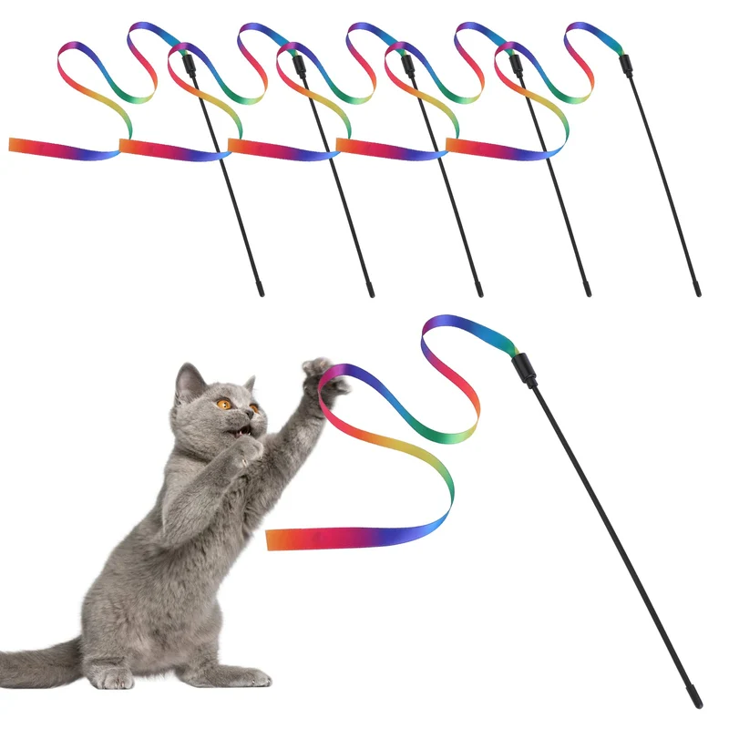 Molain Baguette Chat Interactif – Ensemble de 5 Baguettes et Réfils Ruban Coloré