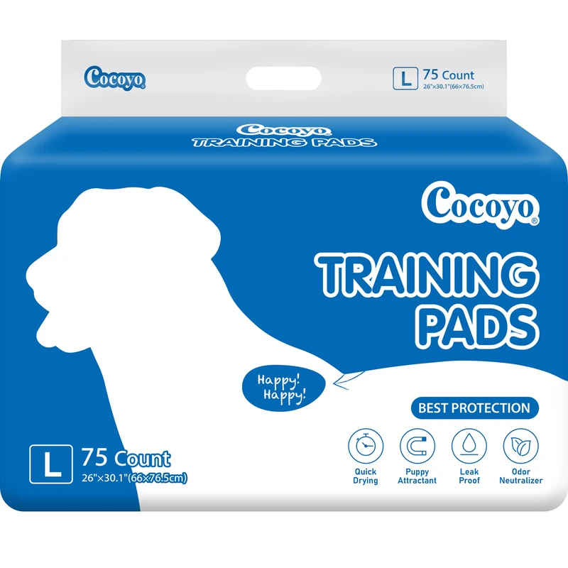 COCOYO Tapis d'entraînement pour chien — Grand Format, 75 unités, Absorbants et Anti-fuite