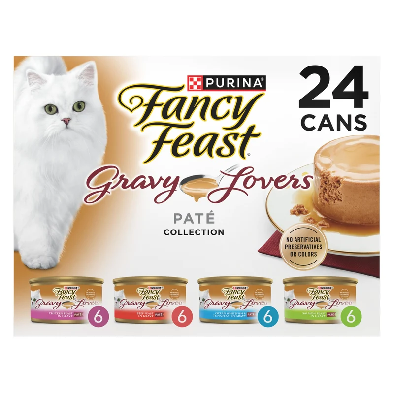 Purina Fancy Feast Gravy Lovers – Lot Découverte Pâté en Sauce pour Chat Adulte (4,5 lb)
