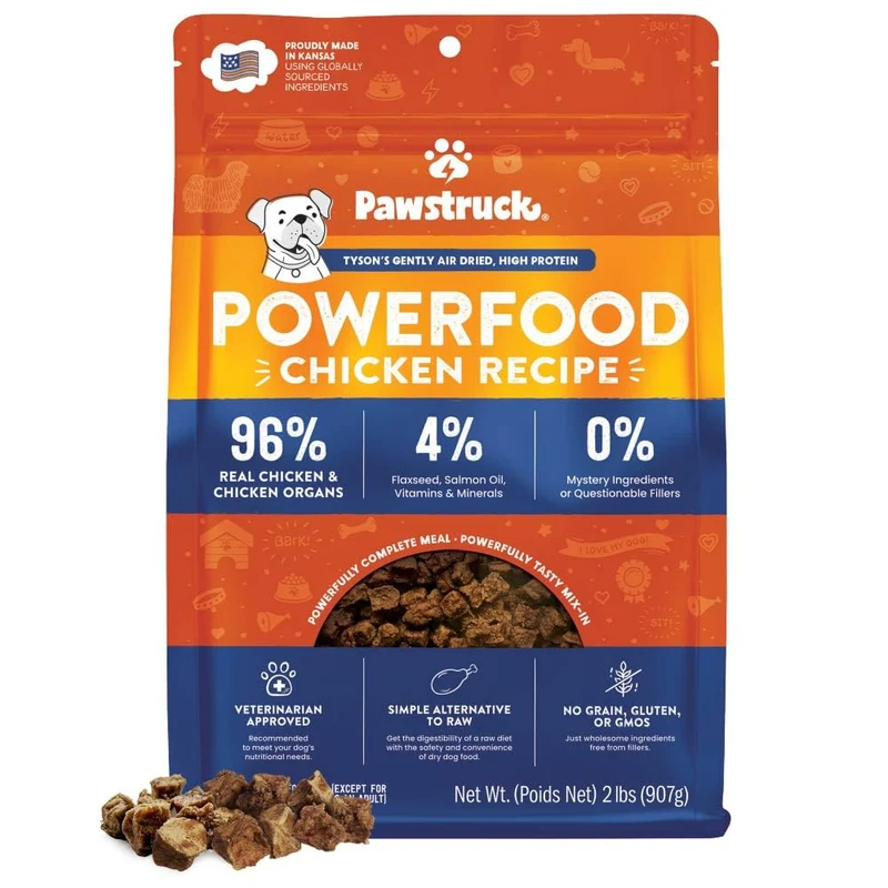 Pawstruck Nourriture chien séchée au poulet – Sans céréales, USA, Haute protéine