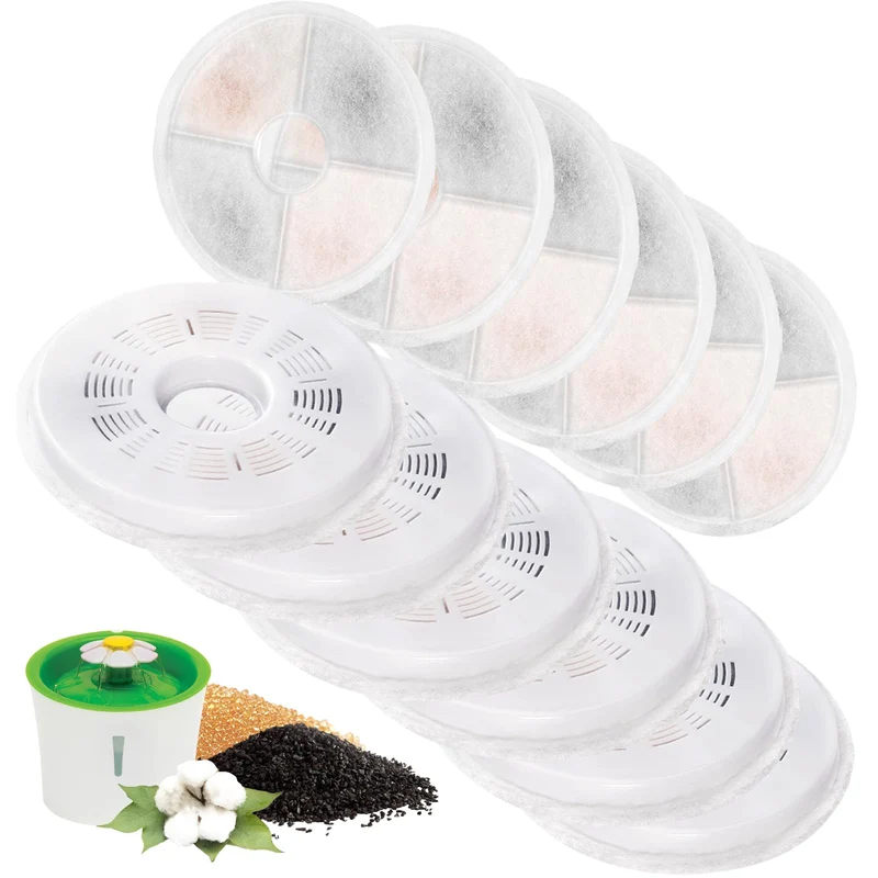 Porens – Lot de 12 Filtres de Remplacement pour Fontaine Automatique 3L pour Chats et Chiens