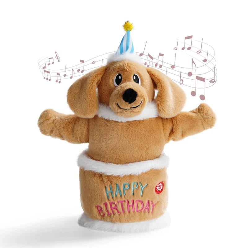 Fuzzwoof Jouet Chien Gâteau Anniversaire Chantant et Dansant