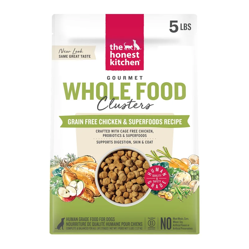 The Honest Kitchen – Nourriture sèche pour chiens sans céréales au poulet, sac de 2,27 kg