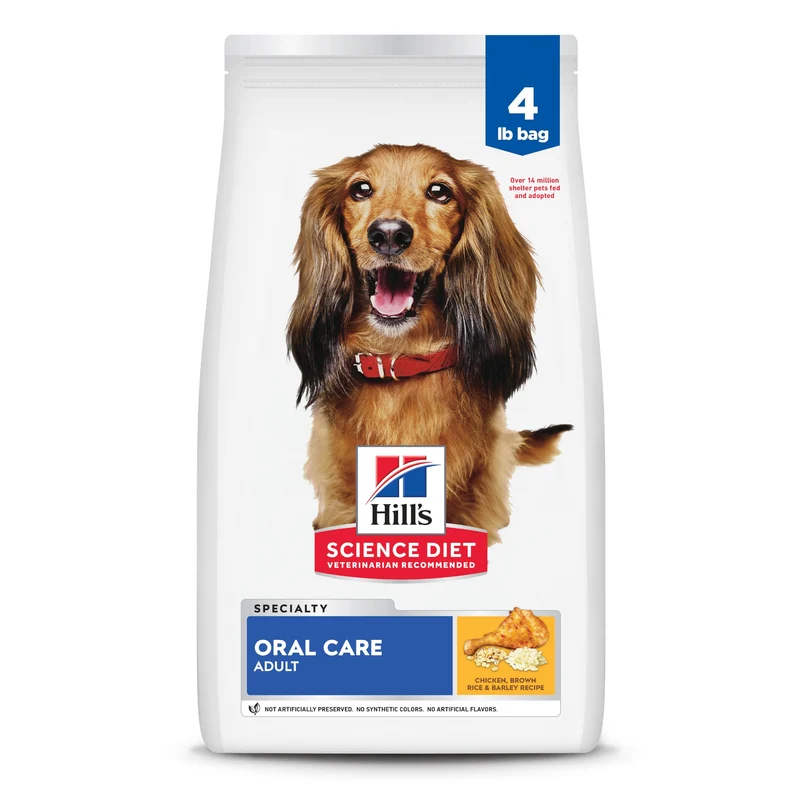 Hill's Science Diet Adulte Oral Care – Croquettes pour chien, poulet, riz brun et orge, sachet 1,8 kg