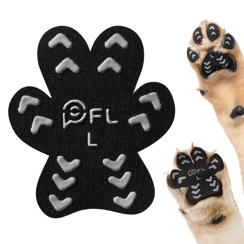PICK FOR LIFE – Protège-pattes anti-glisse pour chiens seniors, 12 ensembles (48 pièces) Taille L (21–40 lb / 9,5–18 kg)