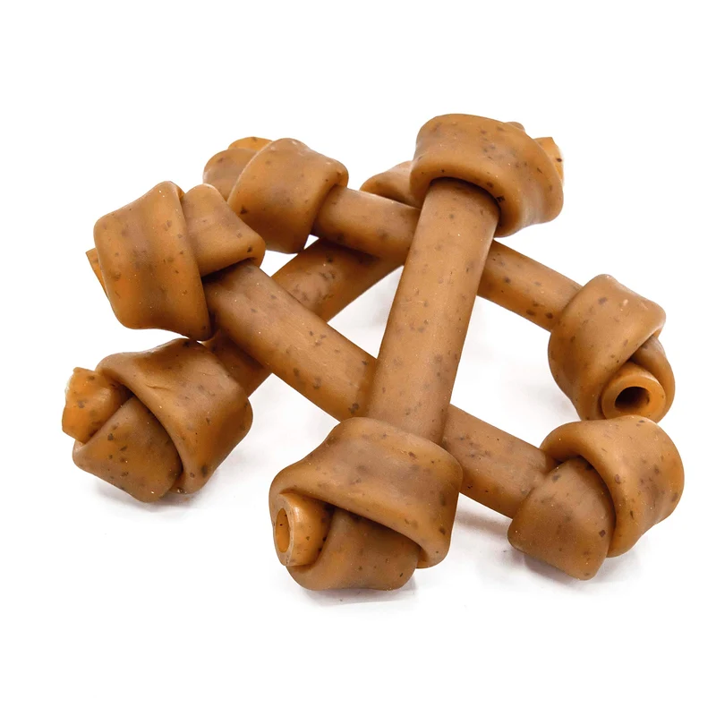 Jungle Calling – Os sans cuir au beurre de cacahuète 6,5'' pour chiens moyens et grands, 4 pièces