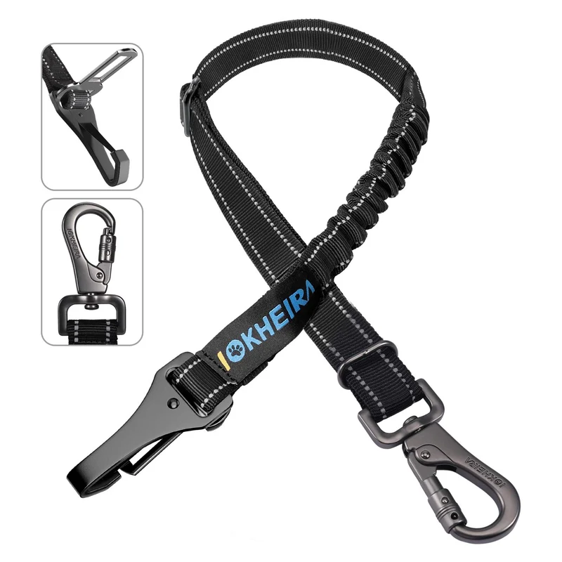 IOKHEIRA Harnais Ceinture 3-en-1 pour Chien – Réglable et Sûr