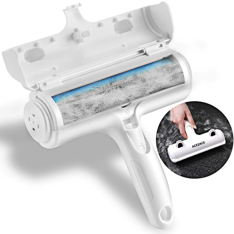 ACE2ACE Outil anti-poils pour animaux — Rouleau réutilisable et auto-nettoyant