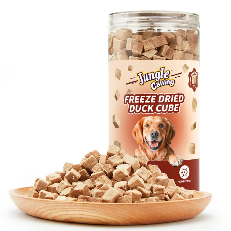 Jungle Calling Friandises Canard Lyophilisé pour Chiens et Chats – Sans Céréales, Haute Protéine (9,17 oz)