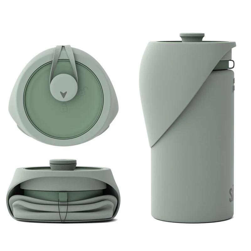SÄKER Bouteille d'eau portable pour chien – 750 ml, pliable et pratique pour promenades et randonnées