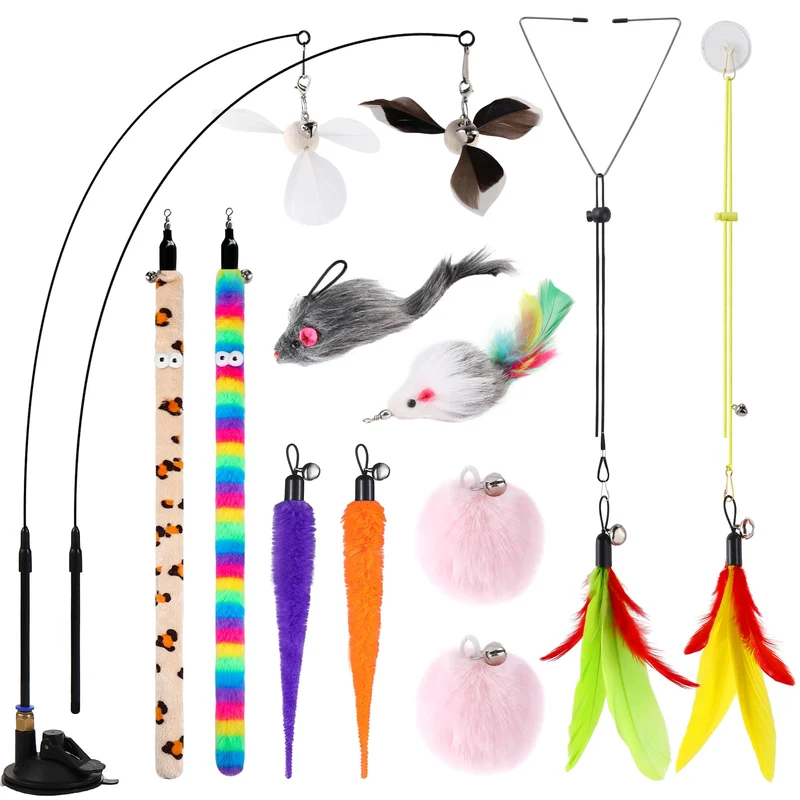 Soarer 4-en-1 Jouets Interactifs pour Chats – Ensemble 12 pièces et Accessoires