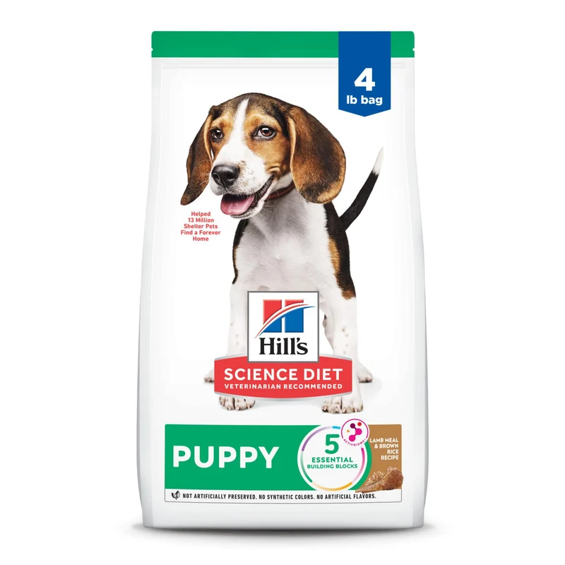 Hill's Science Diet Chiot – Croquettes Agneau et Riz Brun, Sac de 1,8 kg
