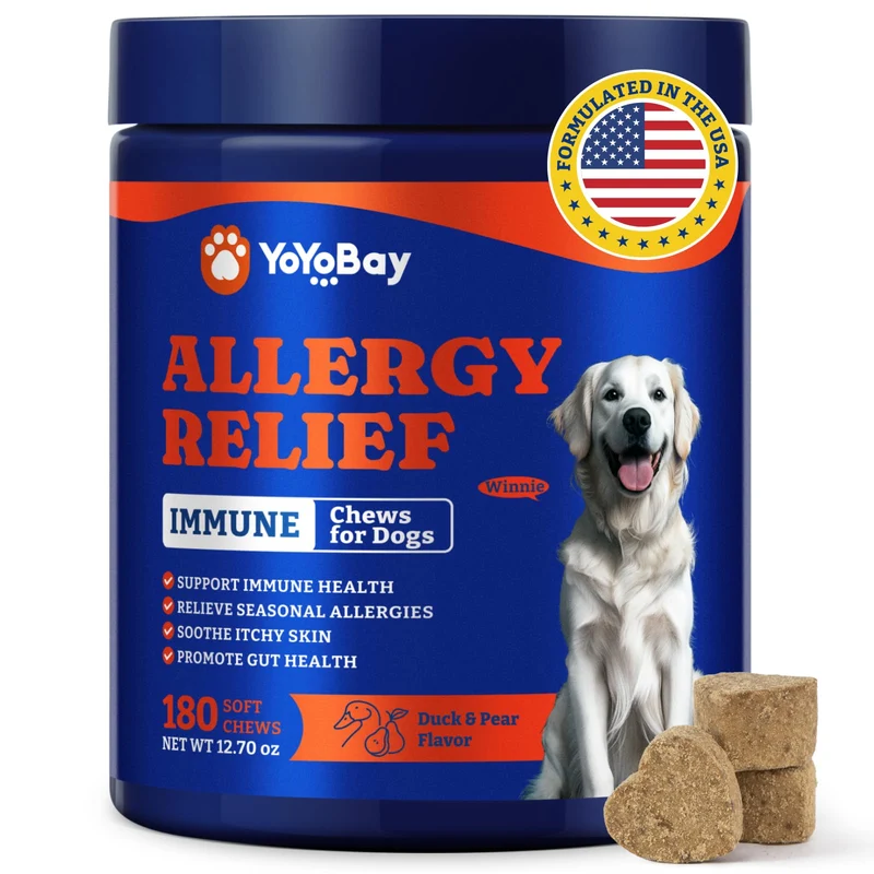 YoYoBay Bouchées Allergie Chien – 180 bouchées Canard-Poire, Soutien Immunitaire et Démangeaisons