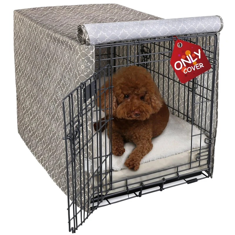 Explore Land - Housse de Cage 24 Pouces pour Chien – 1-3 Portes, Polyester Robuste, Violet Vintage