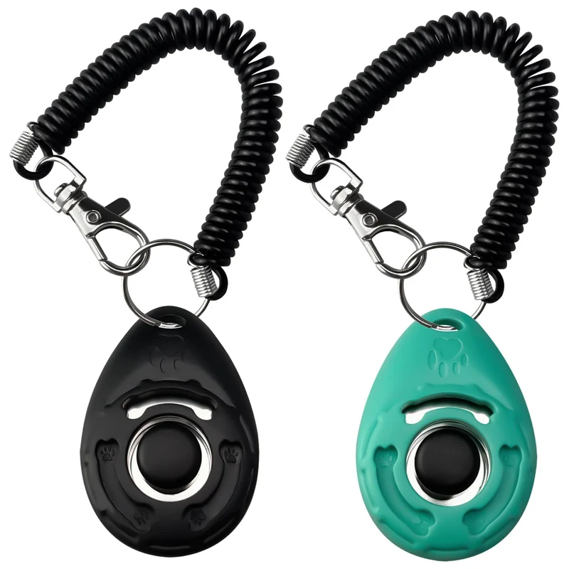 ABSONE Clic Marqueur pour Chien – Entraînement avec Bracelet Poignet, Lot de 2 (Noir et Vert)