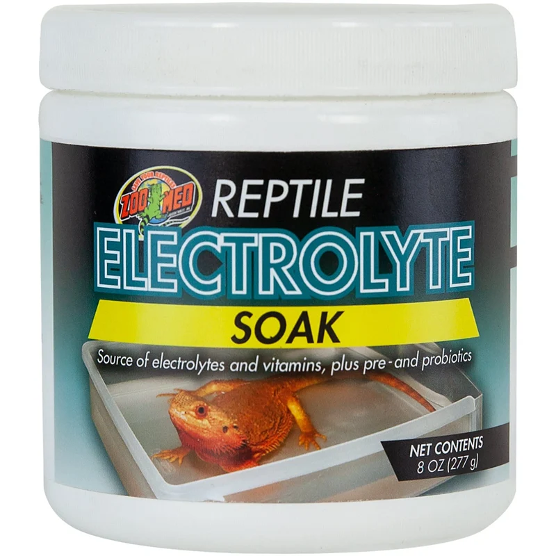 Zoo Med Electrolyte Soak – Bain réhydratant pour reptiles, 237 ml