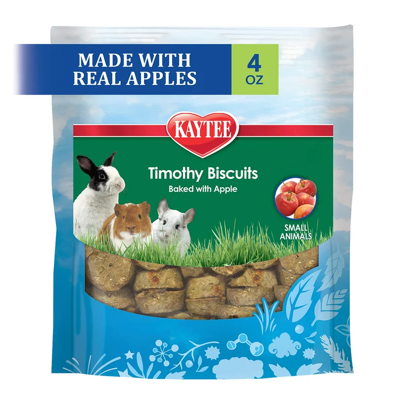 Kaytee Timothy Biscuits Pomme — Friandises croustillantes pour lapins, cochons d'Inde et petits animaux
