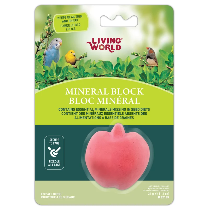 Living World Mineral Block for Parakeets Red Apple