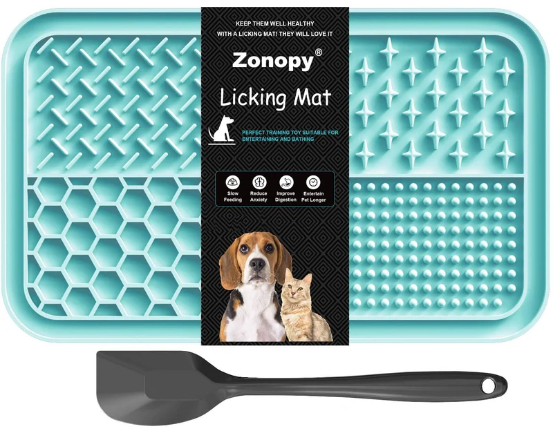 Zonopy Tapis de Léchage pour Chiens et Chats — Ventouses Puissantes et Silicone Alimentaire