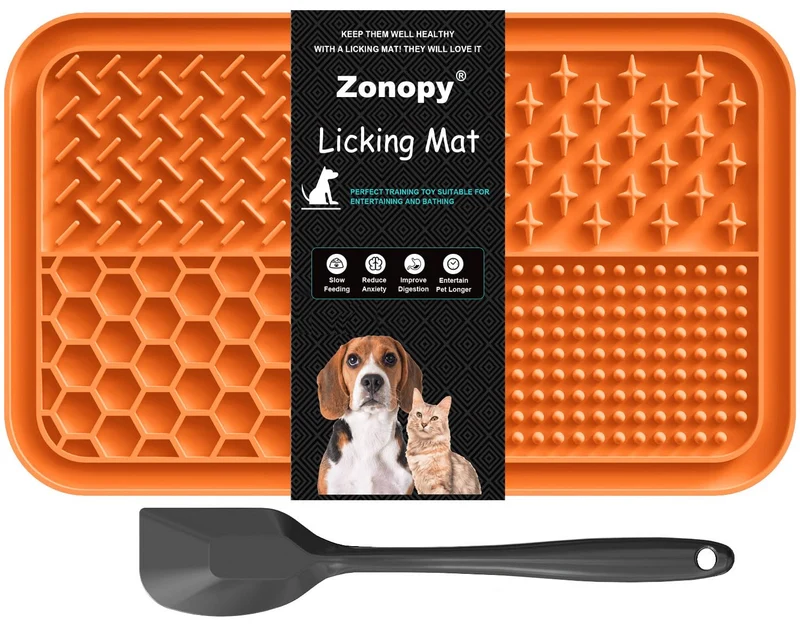 Zonopy Tapis de Léchage pour Chiens et Chats — Ventouses Fortes, Nettoyage Facile