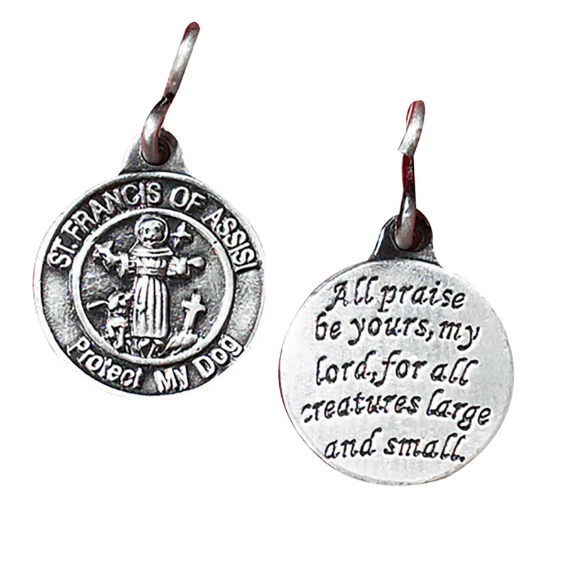 CBC Group Sacred Traditions – Médaille en pewter Saint François pour chien avec clip d'attache