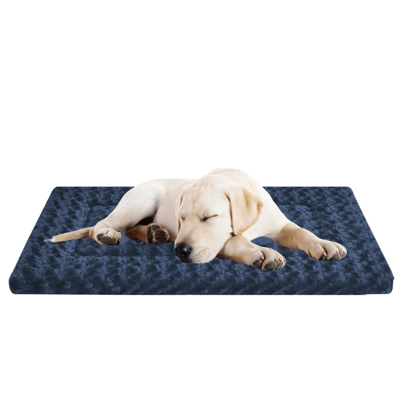 WITTOP: Coussin lavable orthopédique pour chien – 30 x 20 pouces – Bleu