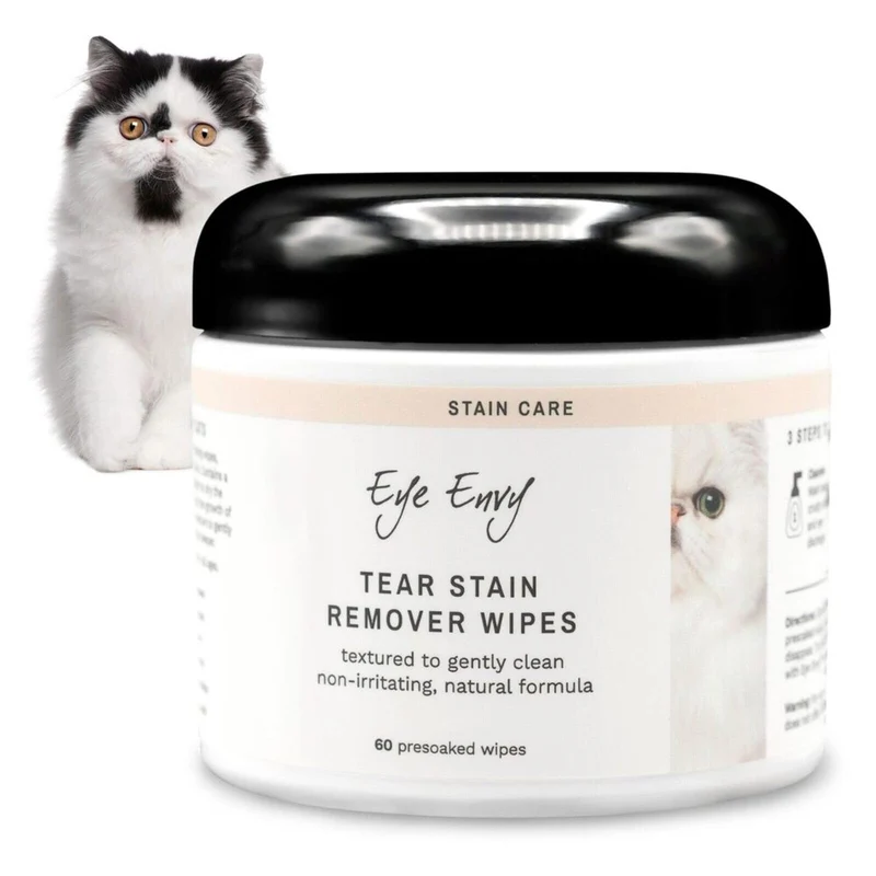 Eye Envy Lingettes Taches de Larmes pour Chats – Nettoyage Doux et Formule Naturelle, Fabriqué aux États‑Unis