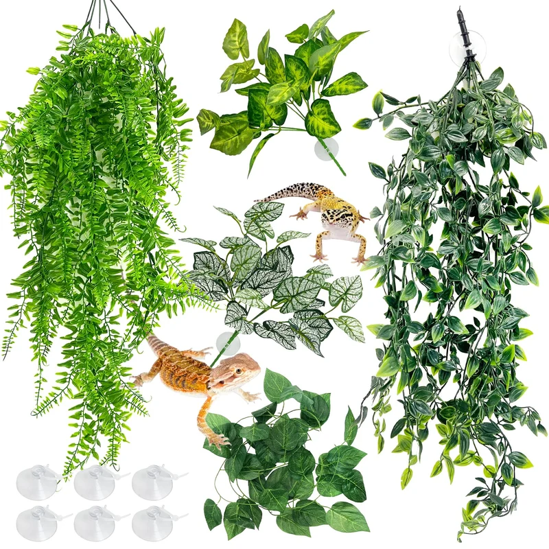 Hamiledyi – 5 plantes artificielles pour terrarium, suspensions et feuillage décoratif (Style numéro 2)