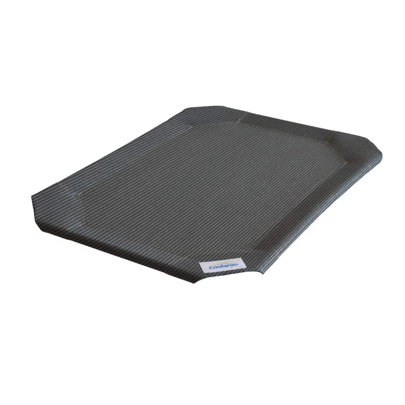 Coolaroo – Housse de remplacement pour lit pour animal surélevé, Grand, Gris métal, 51" x 51" x 0,3" (130 x 130 cm)