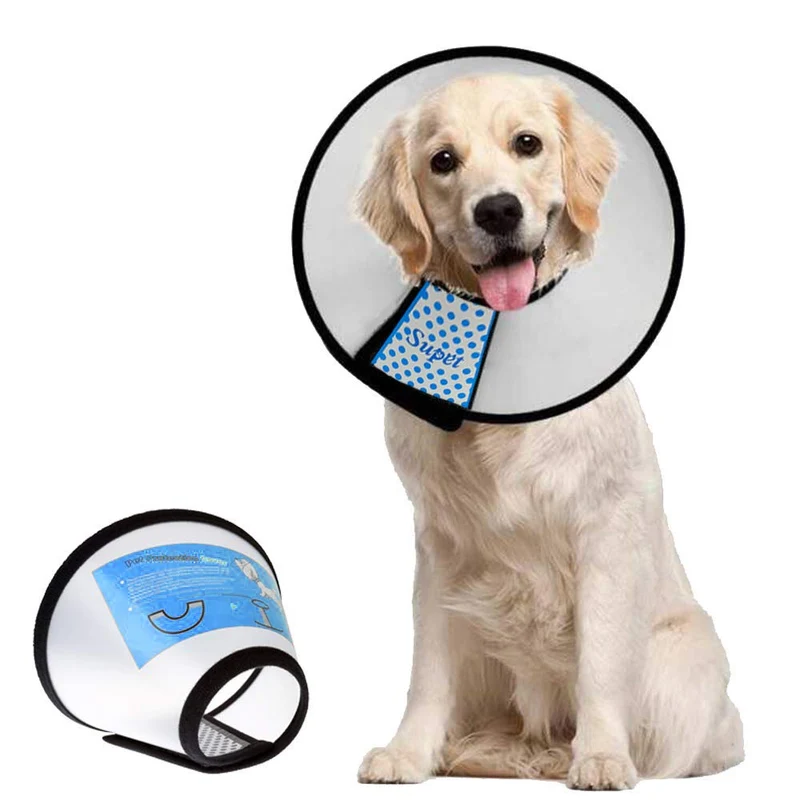 Supet Cône pour Chien – Collier Ajustable Après Chirurgie, Confort et Protection