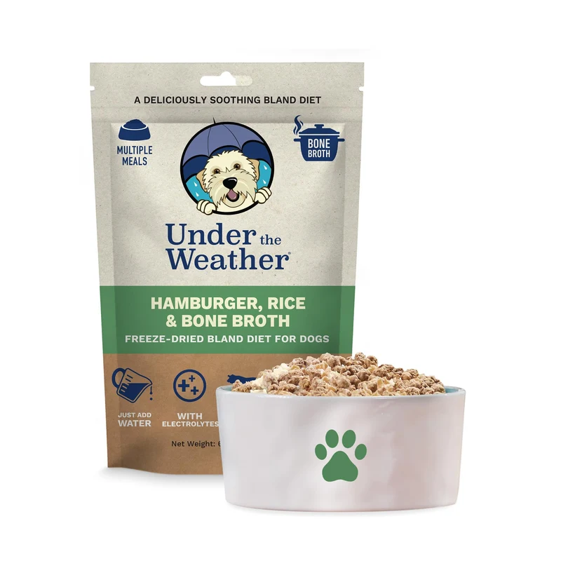 Under the Weather Bland Diet pour chiens — Digestion facile, ingrédients de qualité humaine, électrolytes, 6 oz