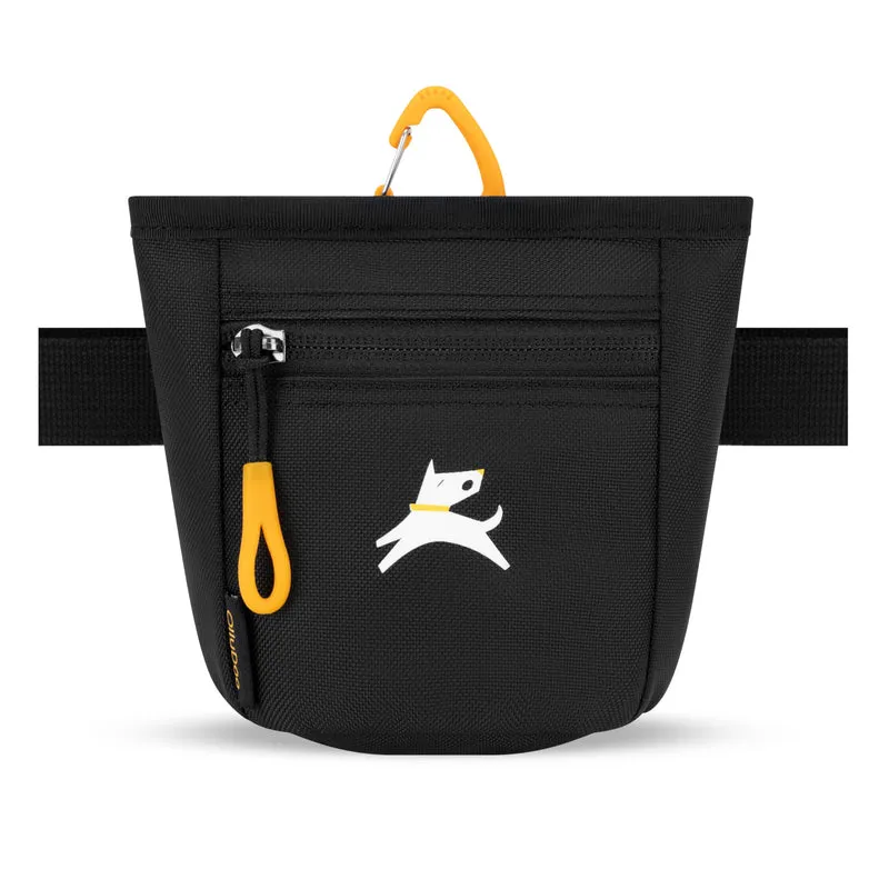 OllyDog Goodie Sac à Friandises – Clip ceinture, 3 façons de porter (Raven S'25)