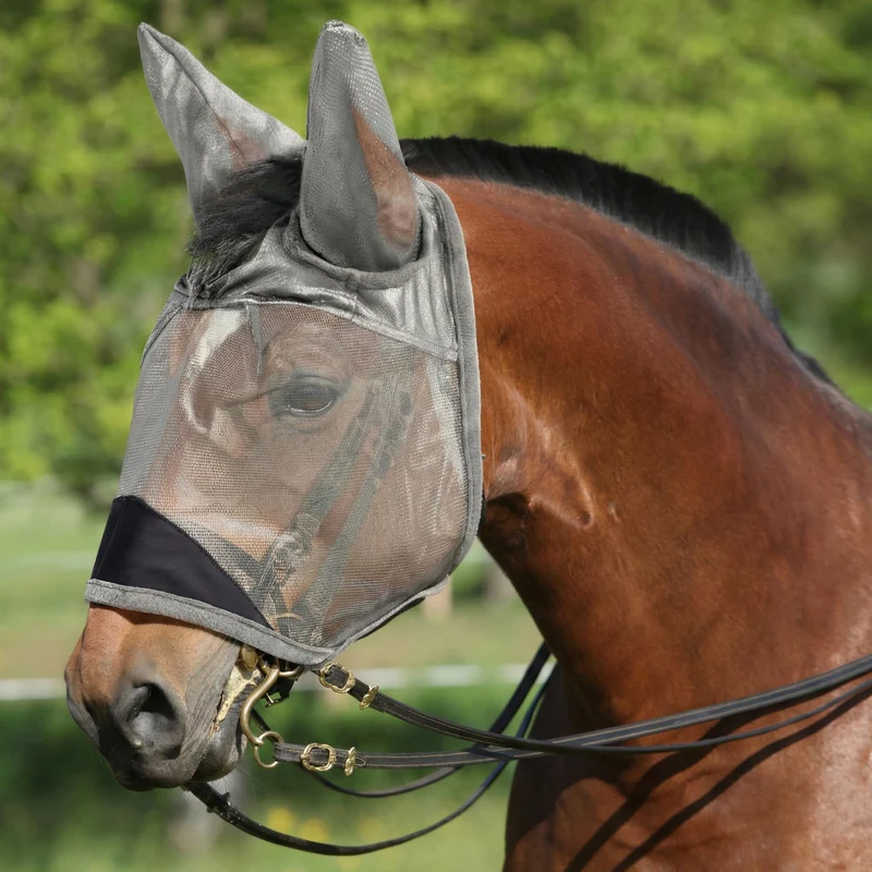 Animal-Gifts Masque Cheval Oreilles – Protection UV, Maille Fine, Confort Supérieur
