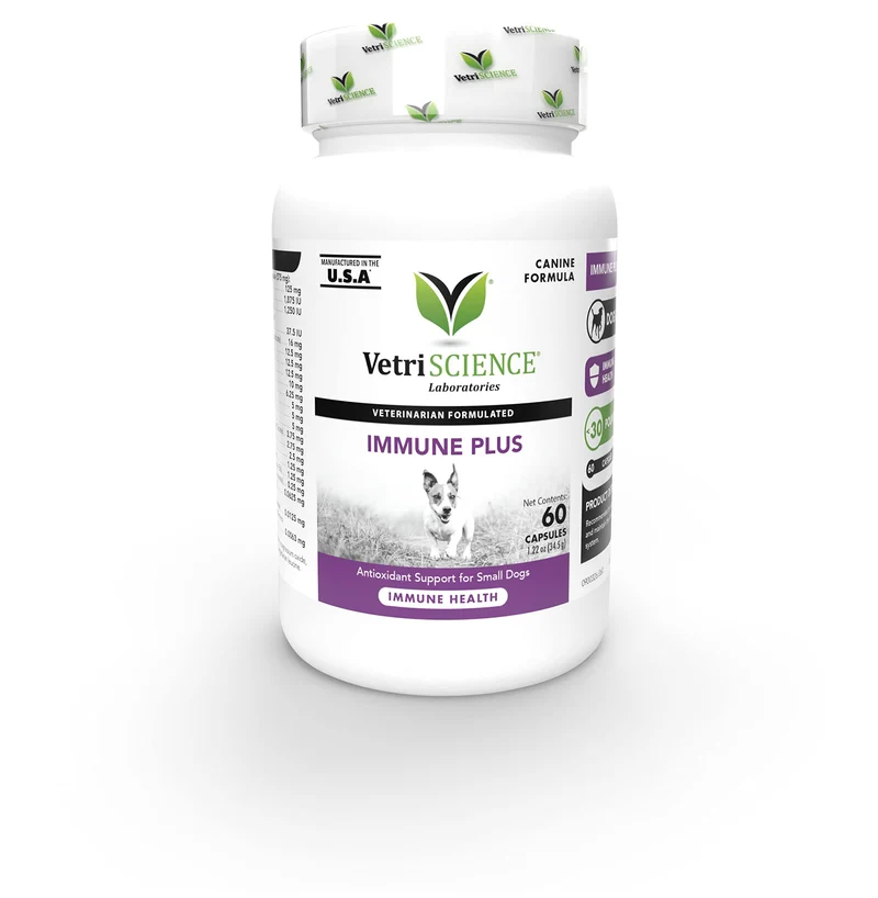 VetriScience Immunity Health – Capsules à Ouverture Facile pour Petits Chiens, Soutien Immunitaire et Antioxydants