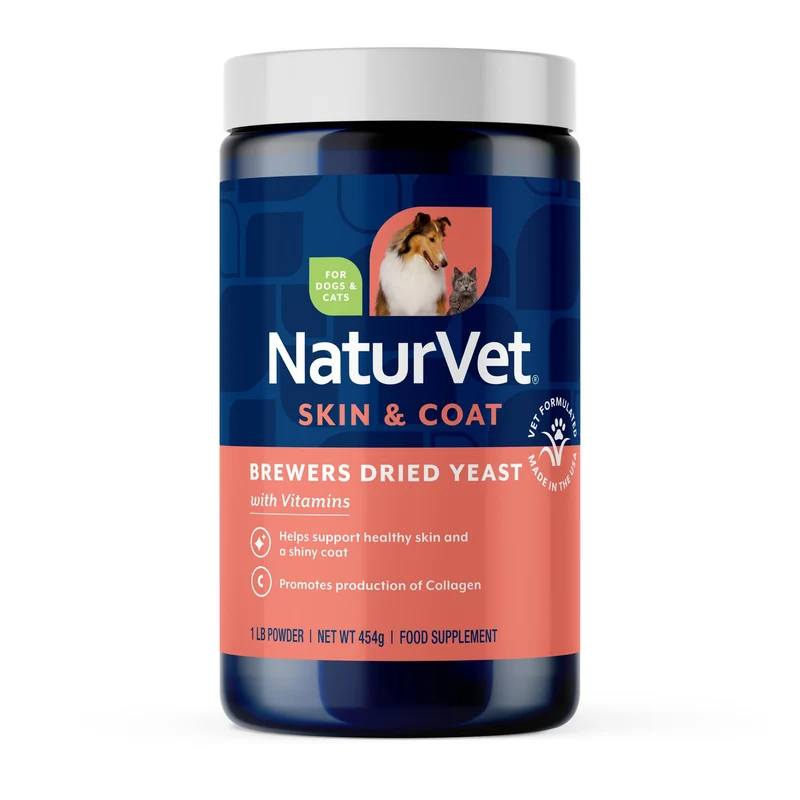 NaturVet Levure de bière sèche à l’ail — Vitamines pour chiens et chats, poudre, États-Unis