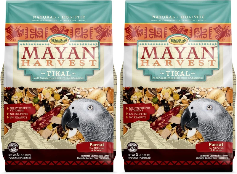 Higgins – Lot de 2 Nourriture pour Perroquet Mayan Harvest Tikal, 3 Livres Chacun