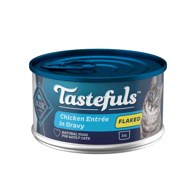 Blue Buffalo Tastefuls Naturel — Poulet en Sauce, Pack de 24 boîtes de 3 oz