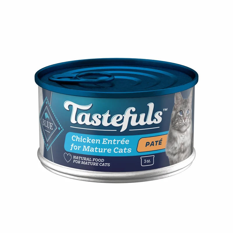 Blue Buffalo Tastefuls Pâté Poulet pour Chats Matures – Entrée en Boîte 3 oz (24 boîtes)