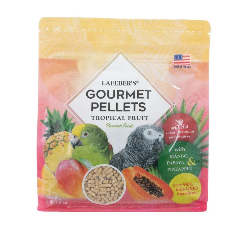LAFEBER'S Granulés Fruits Tropicaux Gourmet pour Perroquets – Sans Sucre Ajouté, Ingrédients Non-OGM et Qualité Humaine, 4 lb