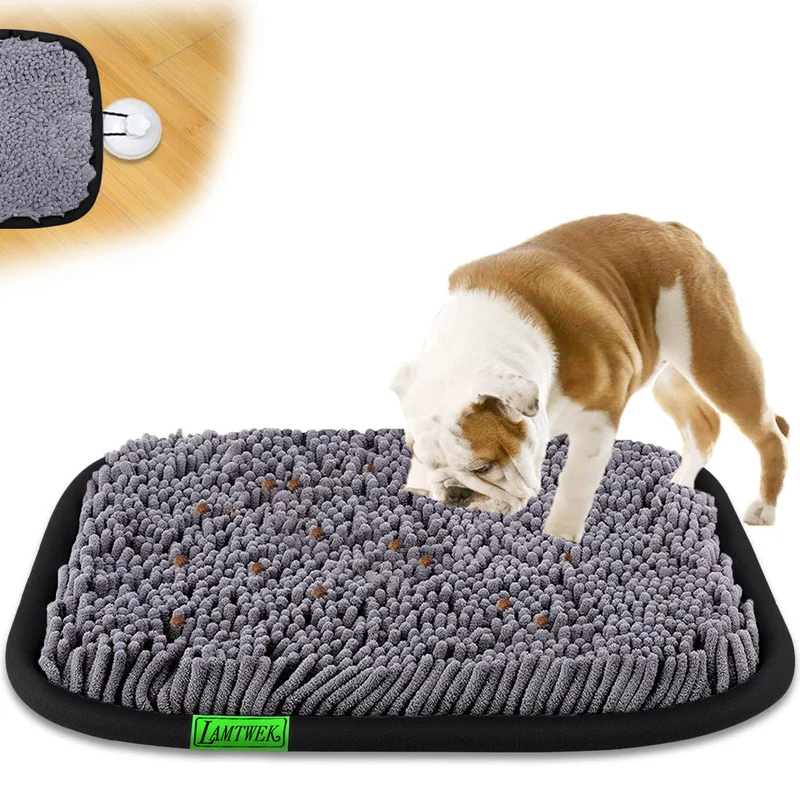LAMTWEK Tapis de Fouillage pour Chiens 17x21 | Jeu Interactif, Stimulation du Flair et Lavable