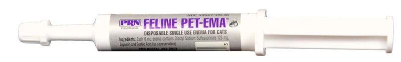 PRN Pet-Ema Feline (6 mL) – Lavement rectal jetable pour chats (3 ensembles)