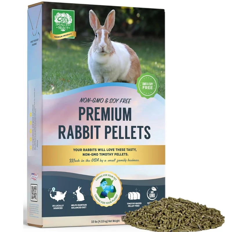 Small Pet Select - Croquettes premium pour lapins, Non-OGM, Sans soja, Ingrédients locaux PN, 10 lb