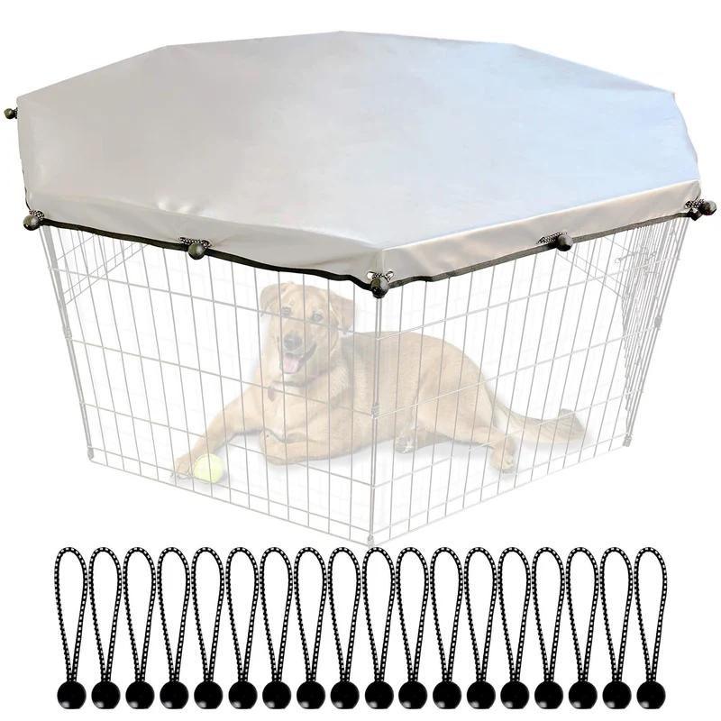YGCASE – Housse universelle pour parc canin 24 pouces (8 panneaux) – 600D Oxford, protection soleil et pluie